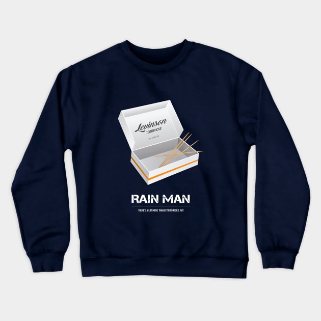 Rain Man - Alternative Movie Poster Crewneck Sweatshirt by MoviePosterBoy